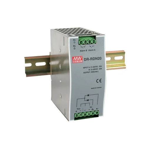 DR-RDN20 Модуль резервирования питания Вх:21-28В; Вых:24В/20A Mean Well DR-RDN20 Модуль резервирования питания Вх:21-28В; Вых:24В/20A Mean Well